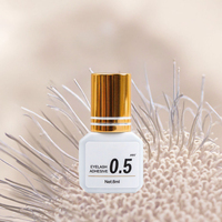 Colle pour faux cils imperméable personnalisée pour cils en bande, colle pour cils en grappe, colle liquide noire et blanche à séchage rapide, marque privée