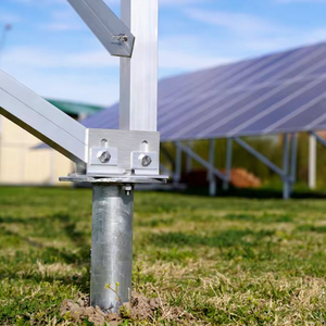 Structure de montage solaire Système de support de rack de montage en aluminium pré-assemblé Vis de terre HDG - Product Image 1