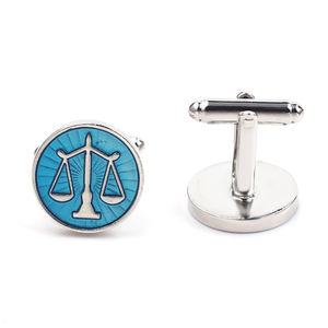 <span class=keywords><strong>Balance</strong></span> bleue ronde <span class=keywords><strong>Balance</strong></span> <span class=keywords><strong>Balance</strong></span> chemise goujons cadeau <span class=keywords><strong>avocat</strong></span> Relojes boutons de manchette pour hommes femmes - Product Image 2