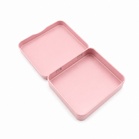 Boîte cadeau carrée en fer blanc imprimée sur mesure pour bonbons et chocolats, conteneur de rangement métallique à charnière pour faveurs de fête