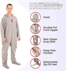 Combinaison de pyjama une pièce <span class=keywords><strong>à</strong></span> pieds détachables pour adultes, homme et femme, <span class=keywords><strong>à</strong></span> manches longues, motif crâne et os croisés - Product Image 3