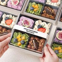 Boîtes d'emballage en papier jetables pour gâteaux, desserts, salades de fruits, glaces, personnalisées, pour noix et aliments secs, vente en gros