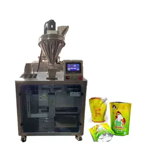 1kg electric automatic seeds juice spice powder premade bag stand up pouch zipper lock doypack filling sealing packing machine