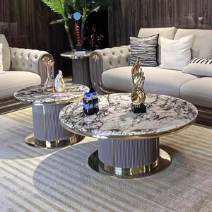 Luxus Kunst Beige Leders ofa Villa Wohnzimmer Modernes Chesterfield Leders ofa mit gebogenem Arm muster Leders ofa - Product Image 3