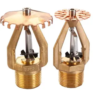 คุณภาพสูงทองเหลือง Fire Sprinkler น้ําดับเพลิงระบบดับเพลิง Sprinkler DN15/20 K5.6/K8.0 57-180 องศา