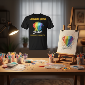 Camiseta artística para pintura de diamantes, accesorio de ropa para pintores de diamantes - Product Image 3