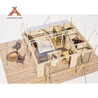 Tente de glamping de luxe Kawagebo Kamp (KK) en toile PVC/PVDF imperméable avec salle de bain pour hôtels et complexes hôteliers