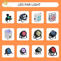 Projecteur LED sans fil portable 9*18W RGBWAUV 6 en 1, alimenté par batterie, noir/blanc, pour DJ, éclairage de scène pour discothèque, événement, mariage