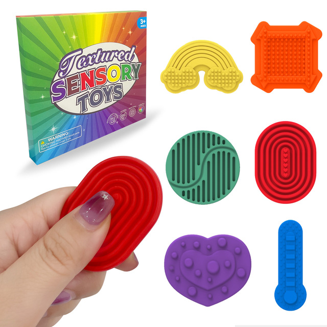 Children's Sensory Stress Relief Toy New Cross-Border Soft Silicone Worry Stone Educational Fidget Toy