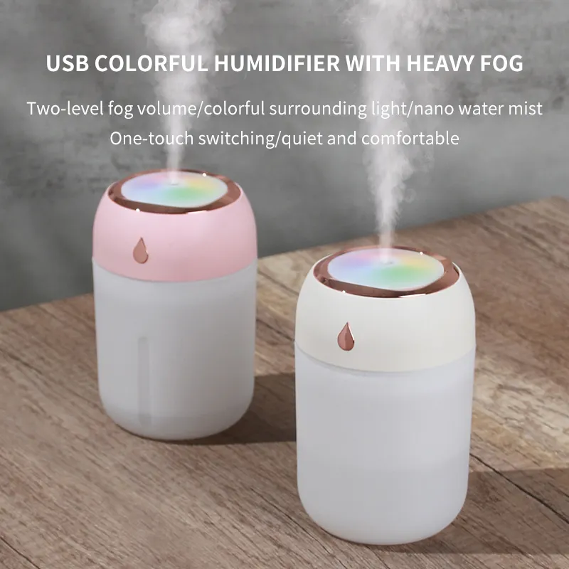 Factory Price 330ml New Portable Air Humidifier Mini USB Ultrasonic Atomizer Humidifier For Home And Hotel