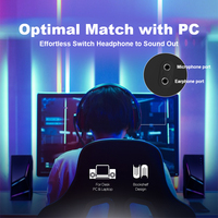 Altoparlante da gioco stereo 2.0 CH per PC con luci LED RGB Rainbow, audio migliorato e controllo volume facile da usare - Il più venduto