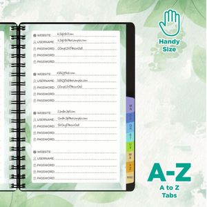 Libreta de Direcciones de Cuero con Espiral, Etiquetas de Colores y Forma de Mano, Tamaño A3, Segura y Elegante - Product Image 4