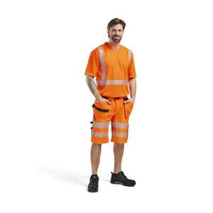 BLAKLADER - 158618115300C60 Pantalones cortos de alta visibilidad con estiramiento Naranja-EAN 7330509691342 ROPA DE TRABAJO DE LA HI-VIS - Product Image 3
