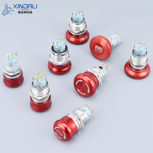 زر طاقة فطر 12 فولت مقاوم للماء 16 19 زر تبديل IP65 لحظة دفع فولاذية معدنية - Product Image 4