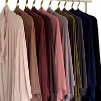 Khimar de prière en jersey de bambou Timett 2026, coupe classique, en tissu jersey doux et respirant pour femmes musulmanes