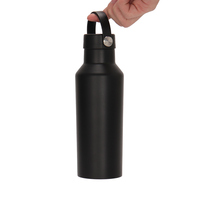 Thermos en acier inoxydable à isolation sous vide 500/750 ml avec poignée et cordon, isolation thermique de 12 à 24 heures, écologique, pour le camping