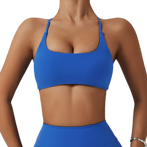 <span class=keywords><strong>Soutien</strong></span>-<span class=keywords><strong>gorge</strong></span> de <span class=keywords><strong>sport</strong></span> Cross Beauty à <span class=keywords><strong>maintien</strong></span> moyen, dos croisé, sensation de peau nue, vêtements de yoga, course à pied, entraînement, séchage rapide - Product Image 4