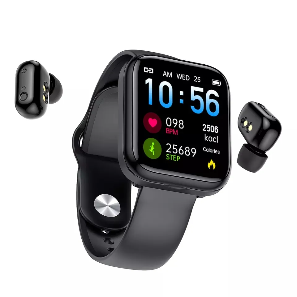 X5 TWS Smart Watch Wireless Earphones Bt Headset Two In One 1.54 Inch Call Music Sport Band Smartwatch
