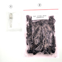 HYTOOS 100 pièces/lot Bandes abrasives noires pour nail art, outils de manucure et pédicure, accessoires pour ponceuse à ongles, outils de retrait de gel