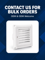 Grille de ventilation carrée moderne en plastique pour conduit mural CVC, avec moustiquaire, pour salon, atelier, bureau