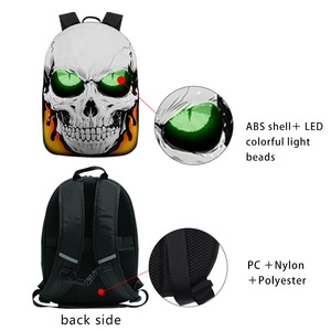 Mochila de Motocicleta con Luz LED de Calavera, <span class=keywords><strong>Impermeable</strong></span>, para Viajes, para Portátil, para Hombres y Mujeres, Venta al Por Mayor - Product Image 6