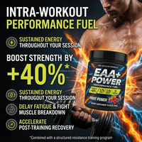 Poudre d'acides aminés EAA et BCAA, électrolytes, créatine, supplément nutritionnel sportif pour soutenir la croissance musculaire et l'endurance des femmes et des hommes