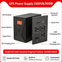 Fuente de Alimentación UPS de 1500VA 900W Monofásica de Onda Sinusoidal Pura con AVR, Sistema de Respaldo de Energía para Hogar y Oficina