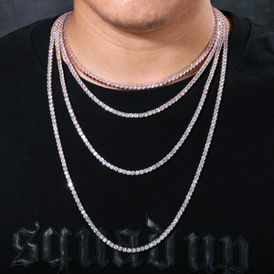 Joyería Hip Hop al por Mayor, Cadena de Tenis con Circonitas, Chapada en Oro de 18K y Plata, para Hombre y Mujer - Product Image 5