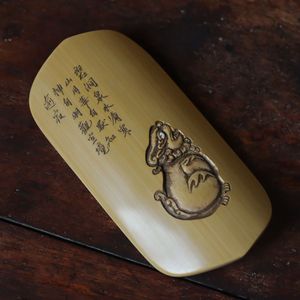 Bamboo <b>Tea</b> Scoop <b>Set</b>, Two-Piece <b>Set</b> Made entirely of Bamboo, Jade Bamboo Carving and Inlay Design, <b>Tea</b> Ceremony Accessories - Product Image 3