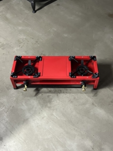 Competitive Price Hot Sale Red Extended 2-Burner <strong>Gas</strong> Stove Camping <strong>Gas</strong> Cast Iron <strong>Barbecue</strong> High Pressure Tabletop <strong>Gas</strong> Stove - Product Image 1