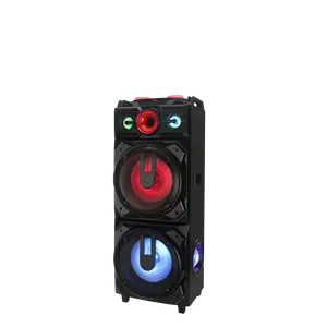 Dual 12 inch Bluetooth Party Speaker 2.0 Channel Stereo 120W Outdoor DJ Party Speaker With BT USB AUX FM LED Karaoke Speaker