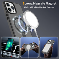 Pour Iphone 12 Pro Max chine anneau en métal magnétique porte-raquette couverture mat peau sentiment étuis de téléphone portable pour Iphone 13 Pro Max