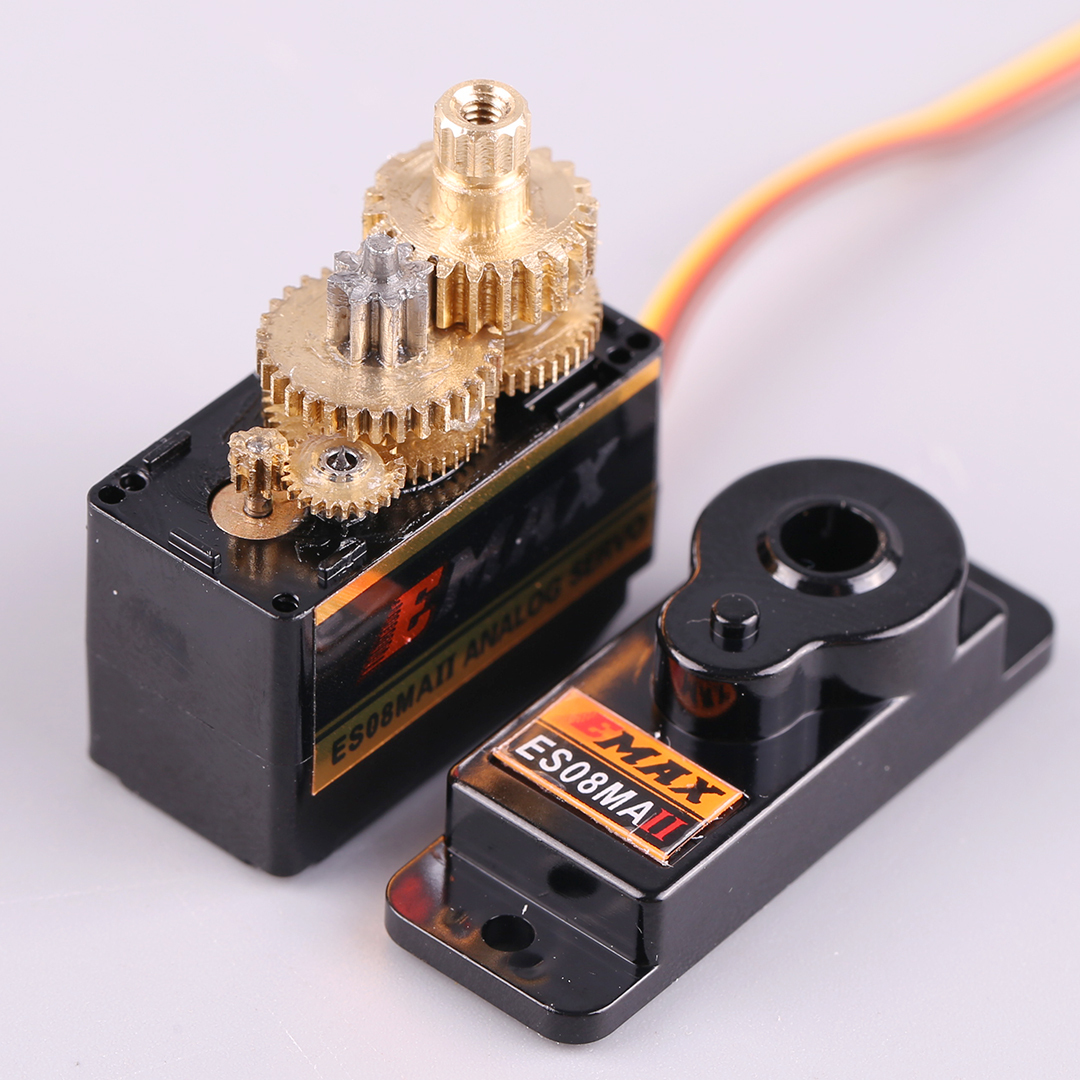 EMAX ES08MA II Servomoteur Analogique Mini 12g, 4 Pièces | Engrenage Métallique, Machine Stable Antichoc, Compatible Modèle RC