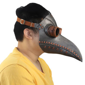 Maschera Steampunk da Medico della Peste, Costume di Halloween, Becco Lungo a Forma di Uccello, Maschera Integrale in Lattice Divertente - Product Image 4