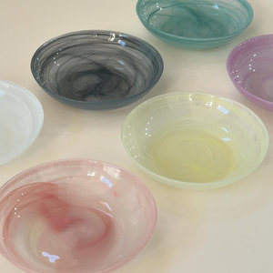 ชามแก้วเป่ามือเคลือบสีรุ้ง ขนาด 11 ซม. สไตล์อินสตาแกรม สำหรับของหวาน บะหมี่ โยเกิร์ต <span class=keywords><strong>ลาบ</strong></span> สลัด อาหารเย็น ขายส่ง - Product Image 1