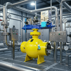 Válvula de bola neumático-hidráulica totalmente soldada - A prueba de explosiones para la industria petroquímica Q867F/H/Y Accionada neumático-hidráulicamente - Product Image 1