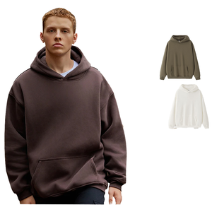 Sudadera con capucha de gran tamaño personalizada con hombros caídos para hombre, estilo holgado cuadrado de algodón pesado de alta calidad con cuello con capucha - Product Image 4