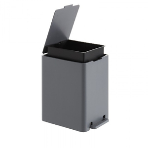 Cestino per Rifiuti Kubik 7 L Grigio con Pedale per Uso Bagno - Product Image 1