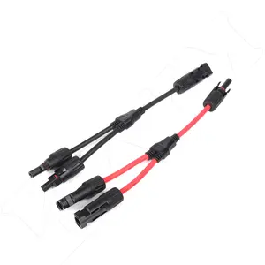 BAYM Power Solar Connectors 30A Y-Branch Cable, Solar Cable Parallel Adaptor in Pair for Solar Panel (1*M/FF+1*F/MM)