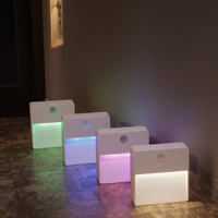 Lampe de nuit LED intelligente USB avec détecteur de mouvement sans fil pour chambre à coucher, éclairage d'ambiance