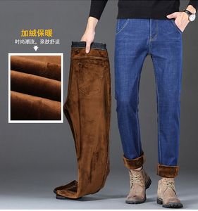 Jeans épais doublés de polaire pour <span class=keywords><strong>homme</strong></span>, coupe droite ample, <span class=keywords><strong>taille</strong></span> élastique, <span class=keywords><strong>grande</strong></span> <span class=keywords><strong>taille</strong></span>, <span class=keywords><strong>pantalon</strong></span> décontracté pour <span class=keywords><strong>homme</strong></span> - Product Image 4