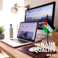 Personnalisé même jour expédition petit Mini 4 ''X 6'' Palestine 15x10 cm Table palestinienne drapeau de bureau avec supports et dessus de lance doré