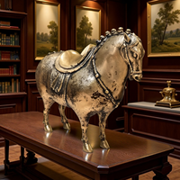 Grande statue de cheval en bronze antique extérieure personnalisée décoration d'art abstrait moderne par des techniques de moulage de cuivre