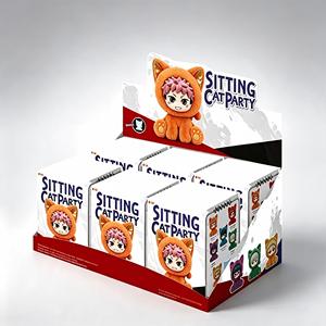100% Originale <span class=keywords><strong>Jujutsu</strong></span> <span class=keywords><strong>Kaisen</strong></span> 2 Sitting Cat Party Plush Series Blind Box Anime Figure Mystery Box Decorazione Stanza Collezione Regalo - Product Image 3