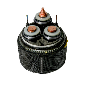 สายไฟฟ้าหุ้มฉนวนพีวีซี ตัวนำทองแดง หุ้มเหล็ก โพลีไวนิลคลอไรด์ 3*400 มม. + 1*185 มม. 5 เมตร แรงดันไฟฟ้า 36kV - Product Image 1