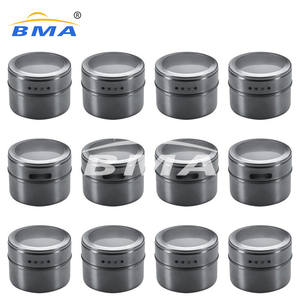 Set di 12 Contenitori Magnetici in Acciaio Inox, Barattoli in Metallo con Magnete per Spezie ed <span class=keywords><strong>Erbe</strong></span> - Product Image 2