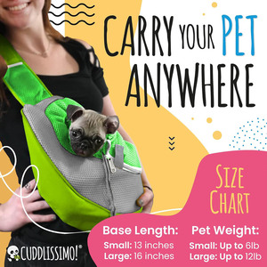 Mochila Porta Mascotas Ajustable para Perros Pequeños, Tipo Sling, Orientación Frontal, Muestra Gratis - Product Image 3