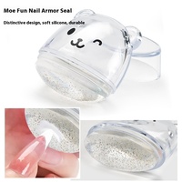 Tampon à ongles multifonctionnel de qualité supérieure Nouveau tampon en silicone pour l'art des ongles Outil d'impression par transfert d'ours adorable Fabrication d'armures françaises