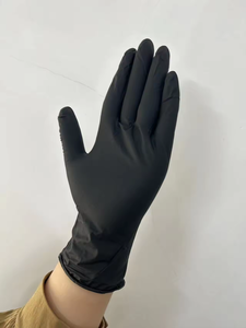 Guantes negros de nitrilo de 6 mil con textura completa logotipo personalizado sin polvo tatuaje resistente reparación gruesa desechables guantes de nitrilo de 6 mil - Product Image 5