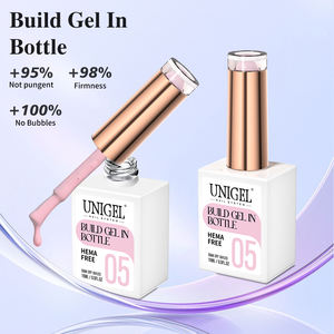 Para extensiones de uñas Unigel BIAB, venta al por mayor, esmalte de Gel UV en botella, capa superior y base para uso en salón - Product Image 2